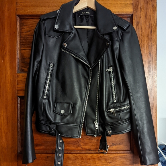 Zara Jackets & Blazers - NWOT Never Worn L Zara Leather Jacket
